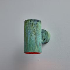 Hans Agne Jakobsson Pair of Hans Agne Jakobsson C627 110 Rulle Verdigris Patinated Outdoor Sconces - 3001041