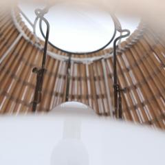 Hans Agne Jakobsson Pair of Hans Agne Jakobsson Floor Lamp in Brass Rattan Markaryd Sweden 1970s - 4600175