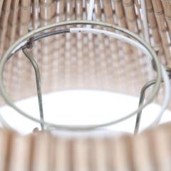 Hans Agne Jakobsson Pair of Hans Agne Jakobsson Floor Lamp in Brass Rattan Markaryd Sweden 1970s - 4600191