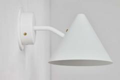 Hans Agne Jakobsson Pair of Hans Agne Jakobsson Mini Tratten Outdoor Sconces in White - 2039075