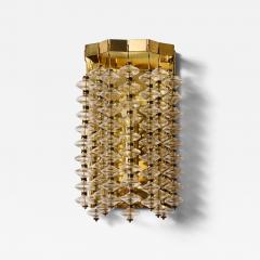 Hans Agne Jakobsson Pair of Hans Agne Jakobsson Model V 258 Estrella Brass and Glass Wall Sconces - 4727880