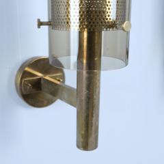 Hans Agne Jakobsson Pair of Hans Agne Jakobsson Scones Model V147 in Glass Brass 1960s - 4722258