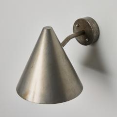 Hans Agne Jakobsson Pair of Hans Agne Jakobsson Tratten Outdoor Sconces in Silver Steel - 3043502