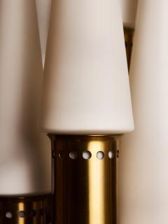 Hans Agne Jakobsson Pair of Hans Agne Jakobsson V 149 7 Brass and Opaline Glass Wall Sconces - 4693458