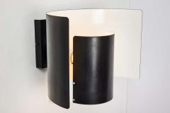 Hans Agne Jakobsson Pair of Large 1970s Bruno Herbst Metal Wall Lamps with Original Label - 1773644