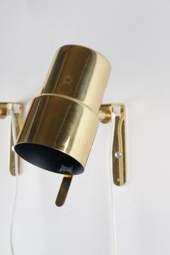 Hans Agne Jakobsson Pair of Scandinavian Wall Lamps in Brass Nicke by Hans Agne Jakobsson - 902349