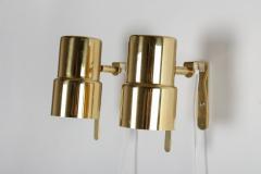 Hans Agne Jakobsson Pair of Scandinavian Wall Lamps in Brass Nicke by Hans Agne Jakobsson - 902351