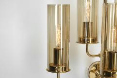 Hans Agne Jakobsson Pair of Sonata Wall Lamps by Hans Agne Jakobsson Sweden circa 1960s - 3915293