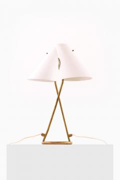Hans Agne Jakobsson Pair of Table Lamps in Brass Lacquer and Metal by Hans Agne Jakobsson 1950s - 4596387