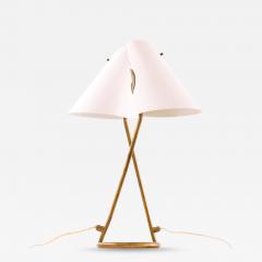 Hans Agne Jakobsson Pair of Table Lamps in Brass Lacquer and Metal by Hans Agne Jakobsson 1950s - 4596432
