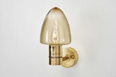 Hans Agne Jakobsson Pair of V 220 Brass Wall Sconces by Hans Agne Jakobsson Sweden 1960s - 3654619