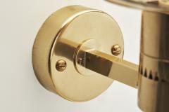 Hans Agne Jakobsson Pair of V 220 Brass Wall Sconces by Hans Agne Jakobsson Sweden 1960s - 3654624