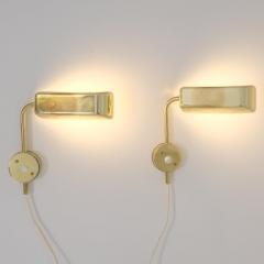 Hans Agne Jakobsson Pair of Vintage Hans Agne Jakobsson Adjustable Brass Scones C2796 1 Sweden 1970s - 4685932