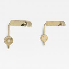 Hans Agne Jakobsson Pair of Vintage Hans Agne Jakobsson Adjustable Brass Scones C2796 1 Sweden 1970s - 4695336