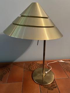 Hans Agne Jakobsson RARE MID CENTURY SWEDISH BRASS CONICAL SHADE DESK LAMP - 3157342