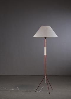 Hans Agne Jakobsson Red metal floor lamp - 3464020