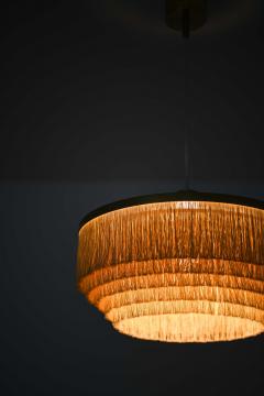 Hans Agne Jakobsson Scandinavian Modern Ceiling Lamp in Brass Silk by Hans Agne Jakobsson 1960s - 4663779