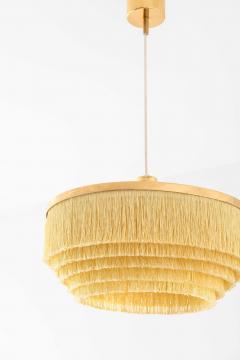 Hans Agne Jakobsson Scandinavian Modern Ceiling Lamp in Brass Silk by Hans Agne Jakobsson 1960s - 4663780