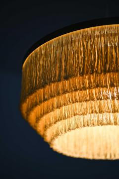 Hans Agne Jakobsson Scandinavian Modern Ceiling Lamp in Brass Silk by Hans Agne Jakobsson 1960s - 4663781