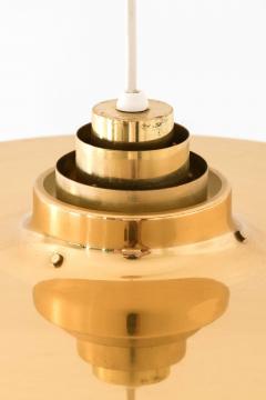 Hans Agne Jakobsson Scandinavian Modern Ceiling Lamp in Brass Silk by Hans Agne Jakobsson 1960s - 4663794