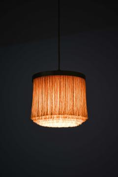 Hans Agne Jakobsson Scandinavian Modern Ceiling Lamp in Brass and Silk By Hans Agne Jakobsson 1965 - 4663762