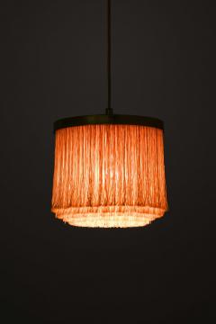 Hans Agne Jakobsson Scandinavian Modern Ceiling Lamp in Brass and Silk By Hans Agne Jakobsson 1965 - 4663776