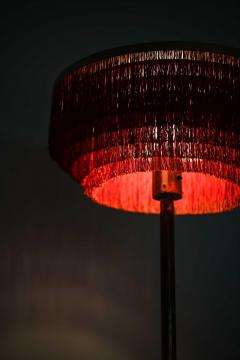 Hans Agne Jakobsson Scandinavian Modern Table Lamp in Brass and Silk by Hans Agne Jakobsson 1950s - 4663768