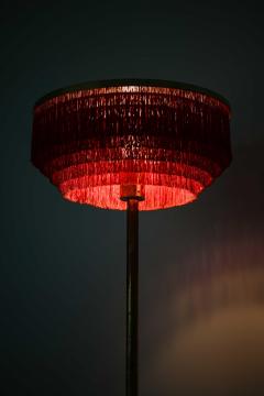 Hans Agne Jakobsson Scandinavian Modern Table Lamp in Brass and Silk by Hans Agne Jakobsson 1950s - 4663769