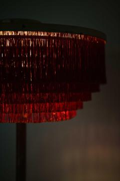 Hans Agne Jakobsson Scandinavian Modern Table Lamp in Brass and Silk by Hans Agne Jakobsson 1950s - 4663782