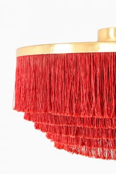 Hans Agne Jakobsson Scandinavian Modern Table Lamp in Brass and Silk by Hans Agne Jakobsson 1950s - 4663786
