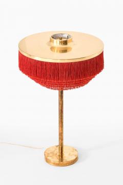 Hans Agne Jakobsson Scandinavian Modern Table Lamp in Brass and Silk by Hans Agne Jakobsson 1950s - 4680962