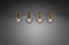 Hans Agne Jakobsson Set of Four Hans Agne Jakobsson T 472 Ceiling Lamps for Markaryd Sweden 1960s - 3264047