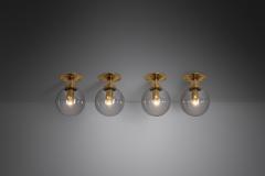 Hans Agne Jakobsson Set of Four Hans Agne Jakobsson T 472 Ceiling Lamps for Markaryd Sweden 1960s - 3264281