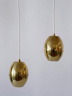 Hans Agne Jakobsson Set of Two Egg Pendant Lamps by Hans Agne Jakobsson for AB Markaryd Sweden - 3923268