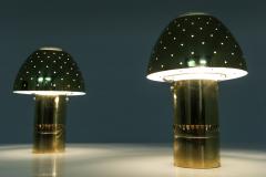 Hans Agne Jakobsson Swedish Table Lamps in Perforated Brass by Hans Agne Jakobsson - 900946