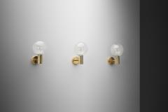 Hans Agne Jakobsson Three Hans Agne Jakobsson Model V 149 Wall Lamps for AB Markaryd Sweden 1960s - 4556378