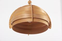 Hans Agne Jakobsson Wooden Pendant Lamp by Hans Agne Jakobsson for AB Ellysett Markaryd Sweden - 1509367