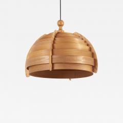 Hans Agne Jakobsson Wooden Pendant Lamp by Hans Agne Jakobsson for AB Ellysett Markaryd Sweden - 1510246