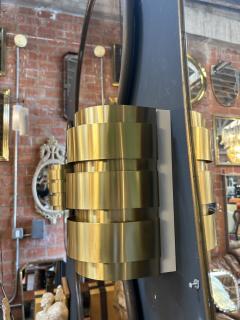 Hans Agnes Jokobsson 1960s Hans Agne Jakobsson Tiered Brass Wall Sconces - 4273980