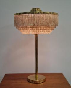 Hans Agnes Jokobsson Hans Agne Jakobsson Table Lamp Model B 138 in Brass with Fringes Markaryd 1960s - 4087523