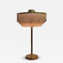 Hans Agnes Jokobsson Hans Agne Jakobsson Table Lamp Model B 138 in Brass with Fringes Markaryd 1960s - 4097648