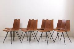 Hans Bellmann Set of Eight GA Chairs by Hans Bellmann for Horgen Glarus Switzerland 1950s - 823467