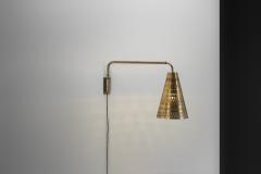 Hans Bergstr m Brass Wall Light by Hans Bergstr m Attr for Atelje Lyktan Sweden ca 1950s - 4729752