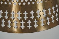 Hans Bergstr m Brass Wall Light by Hans Bergstr m Attr for Atelje Lyktan Sweden ca 1950s - 4729758