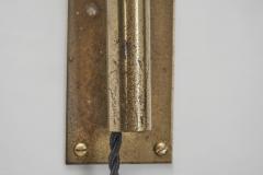 Hans Bergstr m Brass Wall Light by Hans Bergstr m Attr for Atelje Lyktan Sweden ca 1950s - 4729759