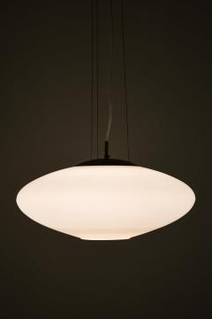 Hans Bergstr m Ceiling Lamp in Brass and Opaline Glass by Hans Bergstr m 1950s - 4523142