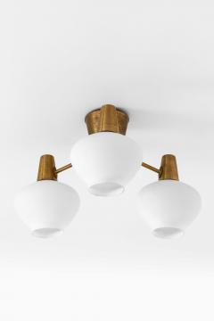 Hans Bergstr m Ceiling Lamps in Brass and Opaline Glass by Hans Bergstr m 1940s - 4699493