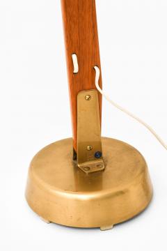 Hans Bergstr m Floor Lamp in Teak Brass and Original Lamp Shade by Hans Bergstr m 1950s - 4470960