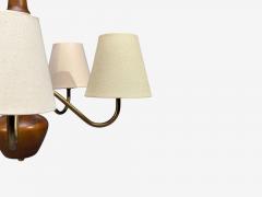 Hans Bergstr m Hans Bergstr m Attr Pendant Light Brass Wood Sweden 1920s - 4459223