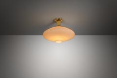 Hans Bergstr m Hans Bergstr m Brass Ceiling Lamp for Atelj Lyktan Sweden Mid 20th Century - 4309386